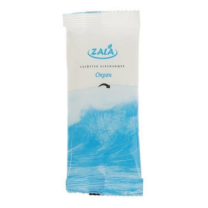 Салфетки влажные «Zala» Fresh Океаническая свежесть, освежающие, 10 шт 2435781