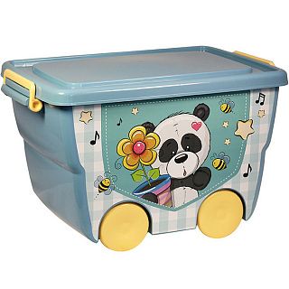 Ящик для игрушек 23л ДЕКО панда...