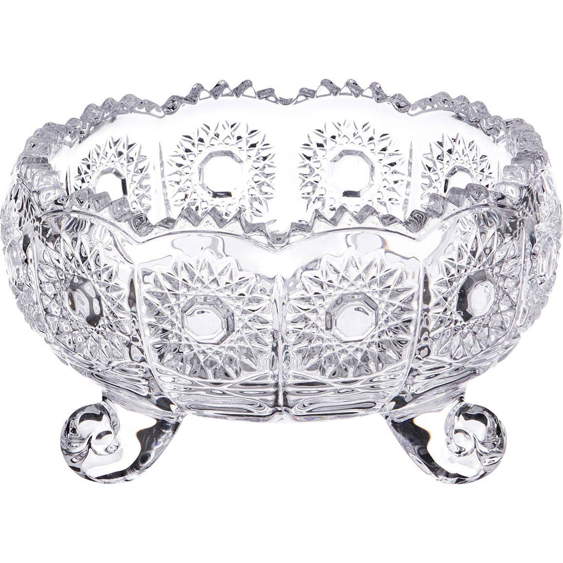 КОНФЕТНИЦА "MUZA CRYSTAL" ДИАМЕТР=11 СМ. ВЫСОТА=7 СМ. (195-130)