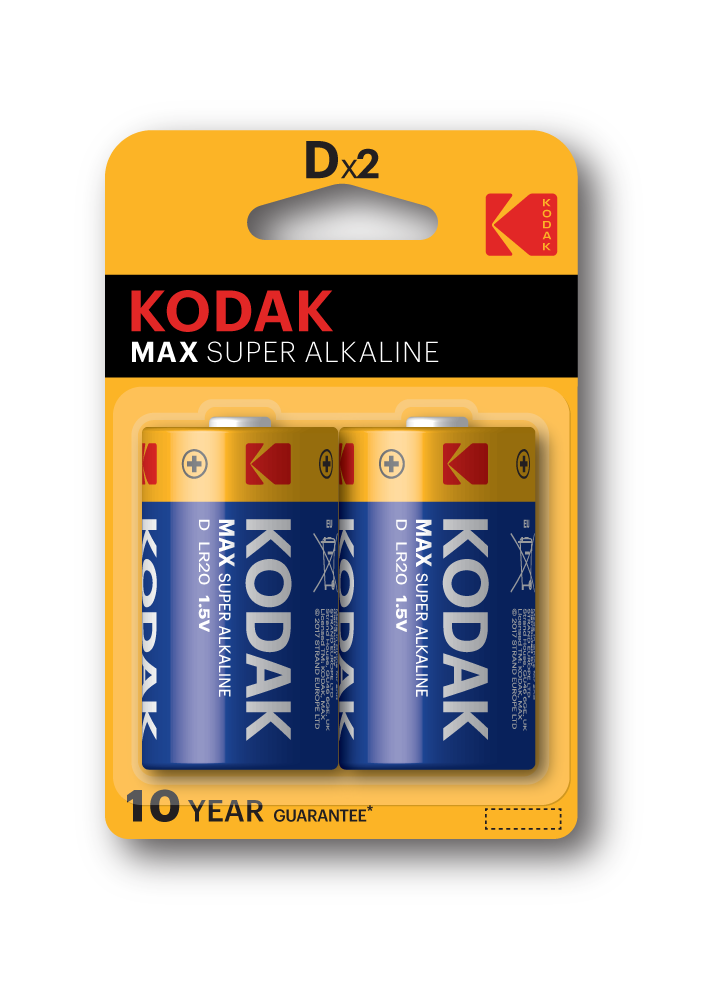 Kodak SUPER ALKALINE  MAX LR20-2BL  батарейка 887930952841 цена за шт