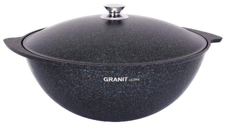 Казан для плова 7л с крышкой АП линия "Granit ultra"  (Blue) кгг75а