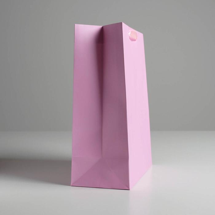 Пакет подарочный «Розовый», 26 х 32 х 12  см   5047669