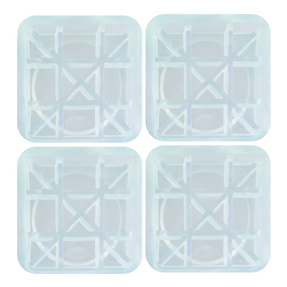 Антивибрационные подставки для стиральных машин и холодильников (квадр. прозрач.) 6*6см, h2см МТ76-34