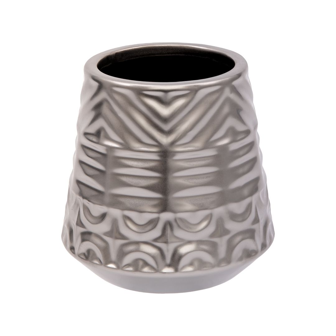 Декоративная ваза Орнамент, Д120 Ш120 В120, серебряный Cha10-M