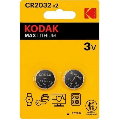 37 Kodak CR2032-2BL MAX Lithium батарейка 887930417685