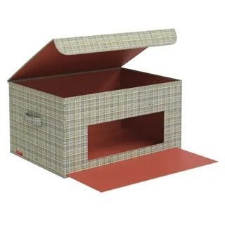 VAL LG-BOX-DDM Короб стеллажный с откидной стенкой, с крышкой, 50*35*25 см, LONDON GREY