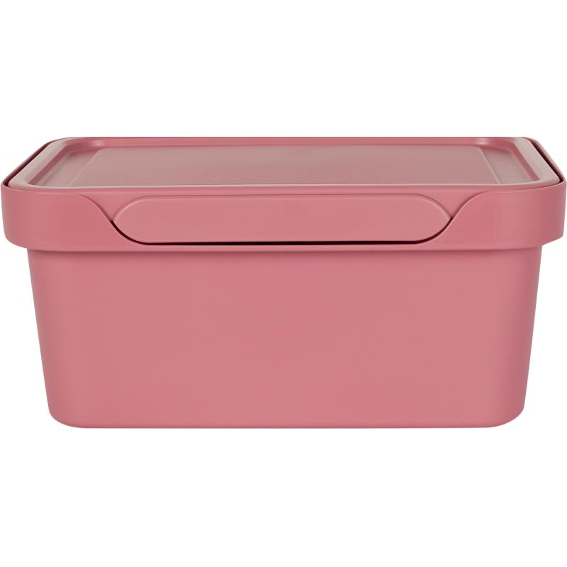 Ящик с крышкой универсальный luxe, 4,6л розовый