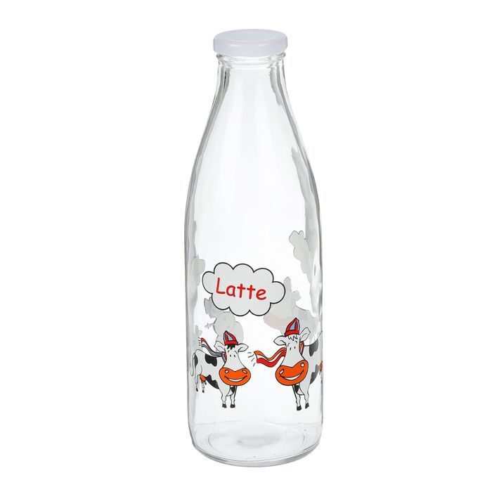 Бутыль 1 л "Коровки", для молока