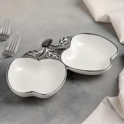 Менажница 2 ячейки "Яблоки" 25х16х3,5...