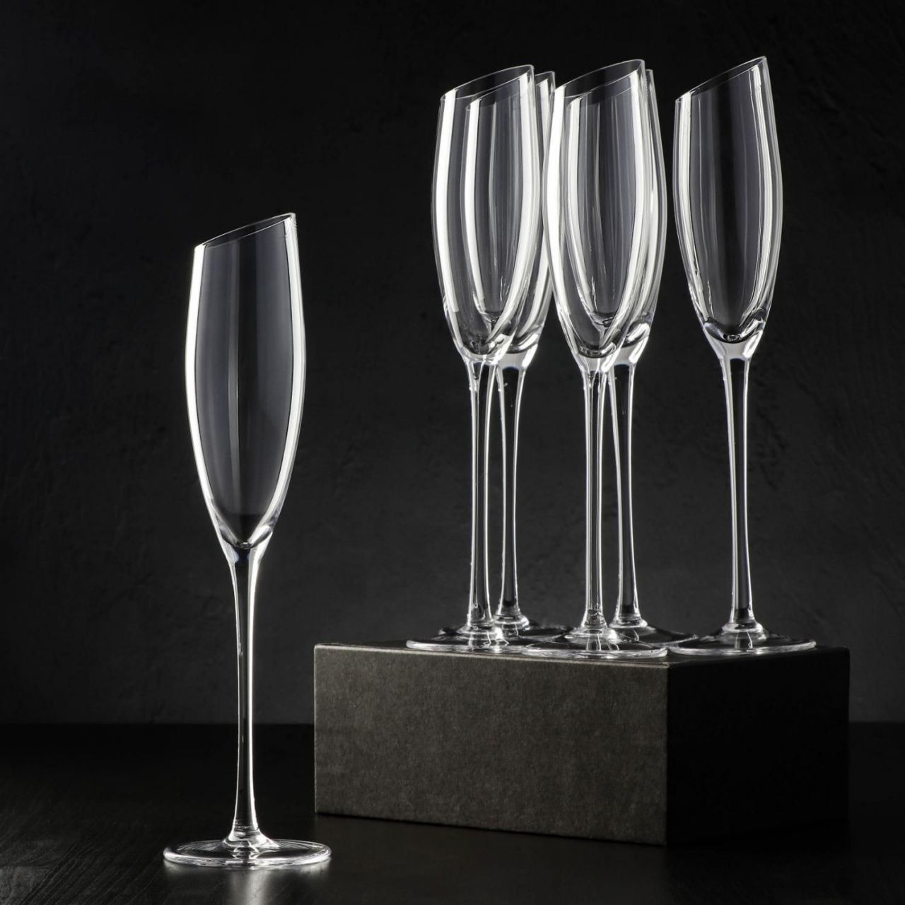 Набор бокалов для шампанского "Иллюзия" 180 мл 5,5х27,5 см, 6 шт 6073459