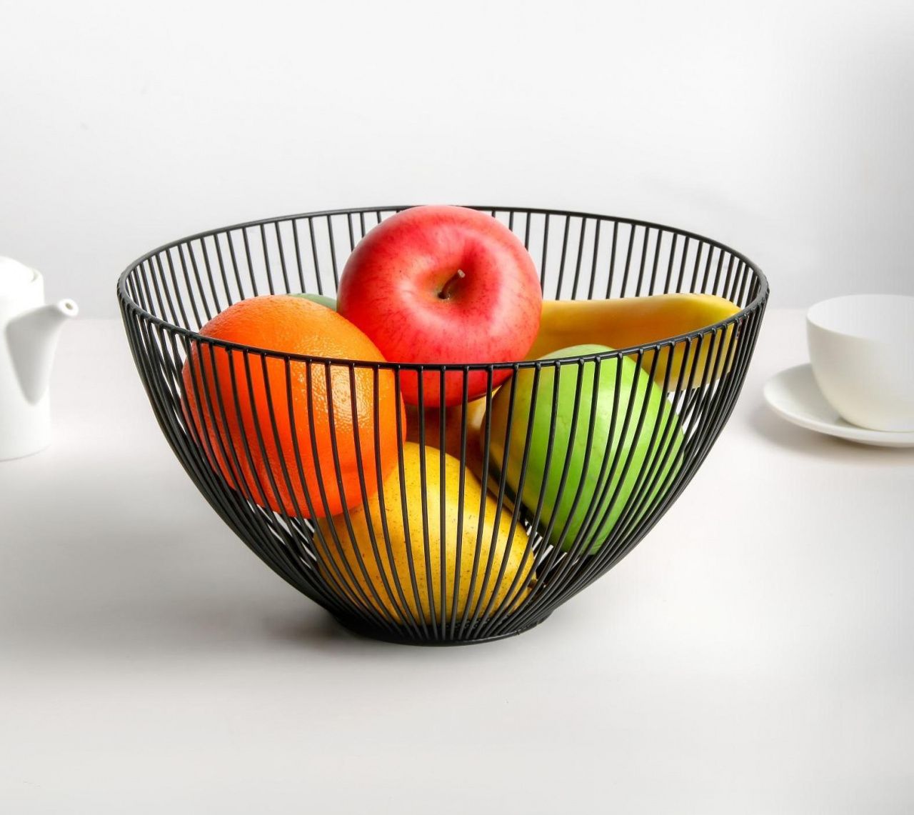 #Ваза для фруктов 25х25х13,5 см, цвет черный    4438992