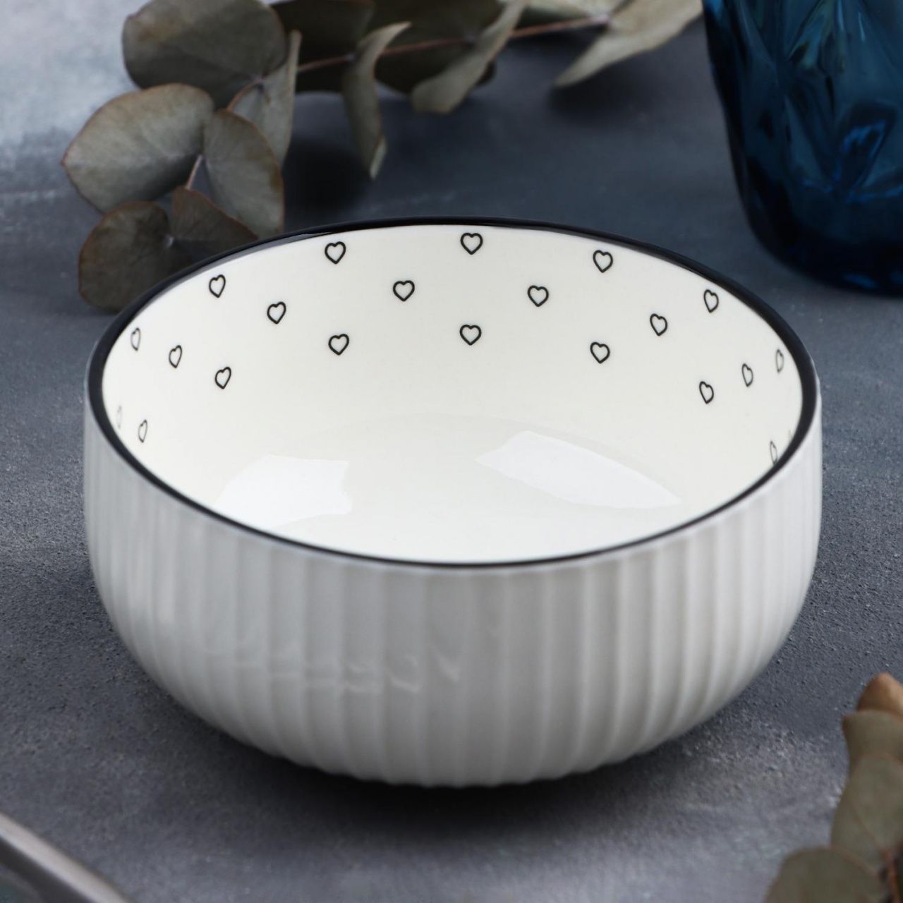 Миска "Сердечки", 11,5 х 5,6 см (330 мл)   10121875