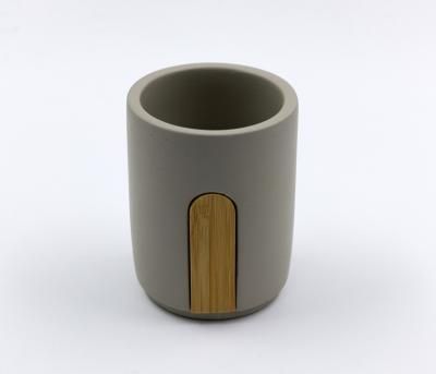 Стакан цемент с бамбуковым декором...