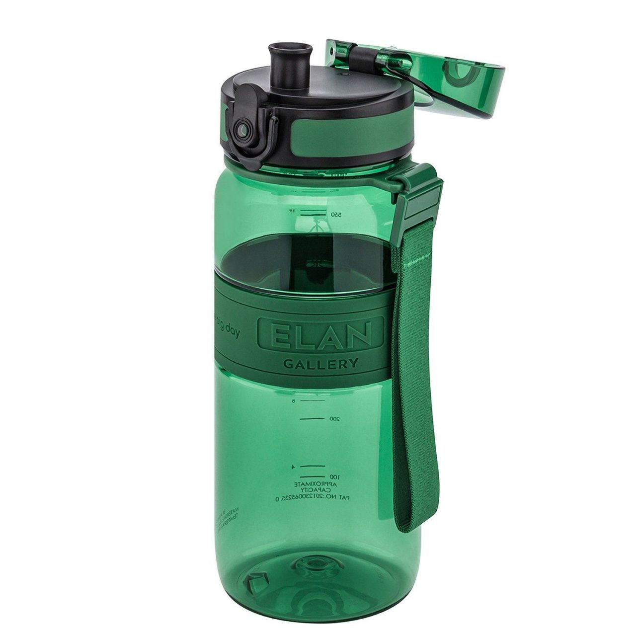 Бутылка для воды "Water Balance" хвойно-зеленая 7,6*7,6*22,5 см 650 мл, материал USA Tritan, 100% безопасный