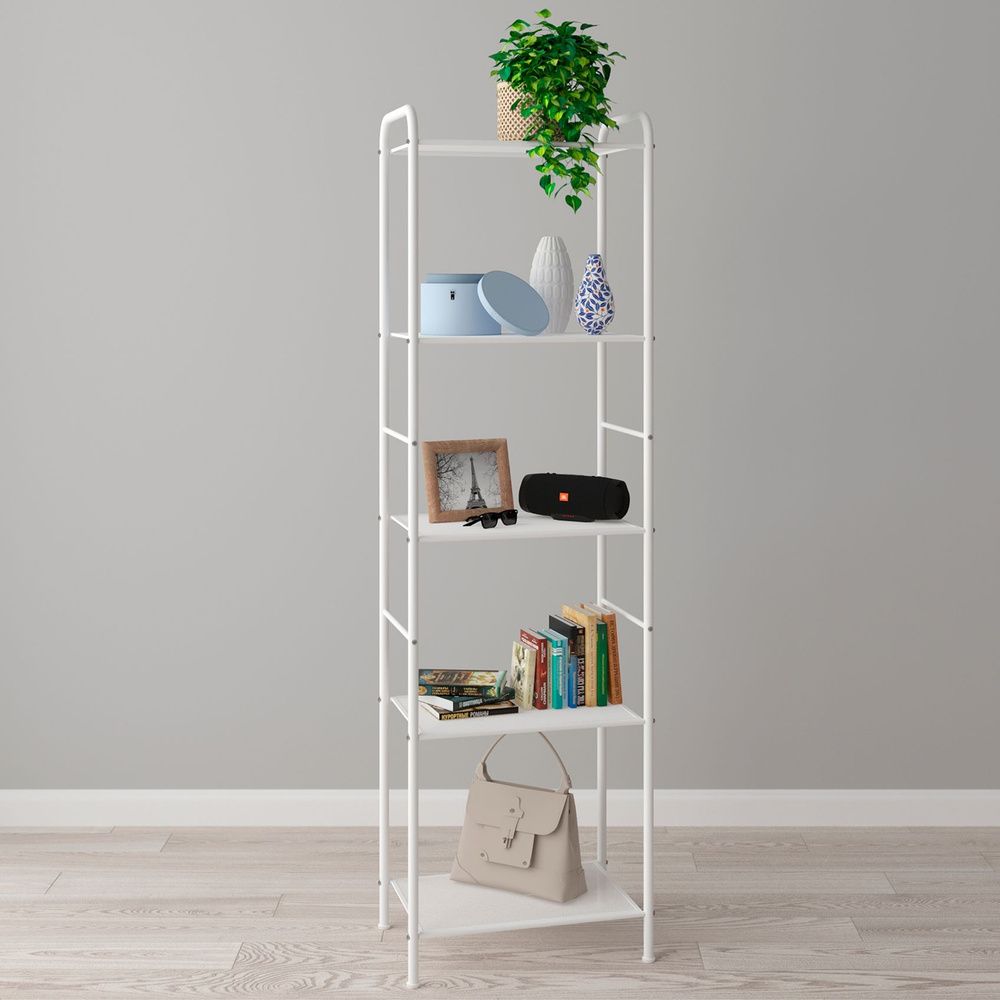 Стеллаж "Валенсия 15" (VALENCIA 15 Shelf rack) (Белый)