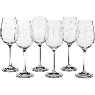 #НАБОР БОКАЛОВ ДЛЯ ВИНА ИЗ 6 ШТ. "ВИОЛА МИКС" 250 МЛ. ВЫСОТА=21 СМ. (674-321)