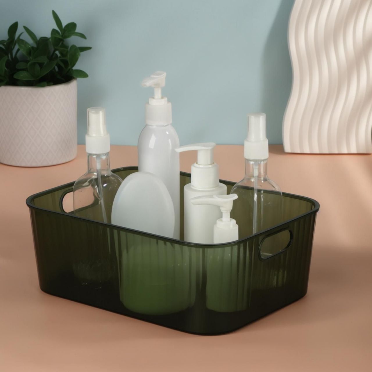 Органайзер 1секц GREEN с ручками 24,5*18*8,5см  накл QF 9863222