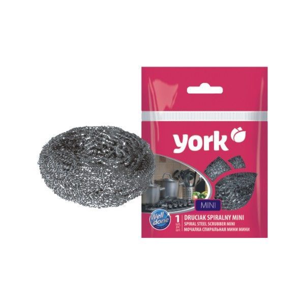 Губка для посуды "YORK" спиральная метал. МИНИ