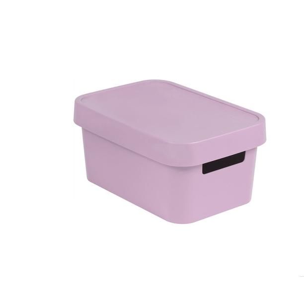 Коробка INFINITY с крышкой 4.5л розовая