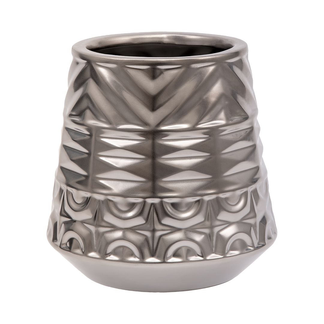 Декоративная ваза Орнамент, Д175 Ш175 В180, серебряный Cha10-L