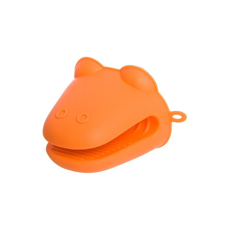 Прихватка - лягушка силиконовая "Оранжевая" 9*12*8 см, термостойкая упаковка - картонный хедер