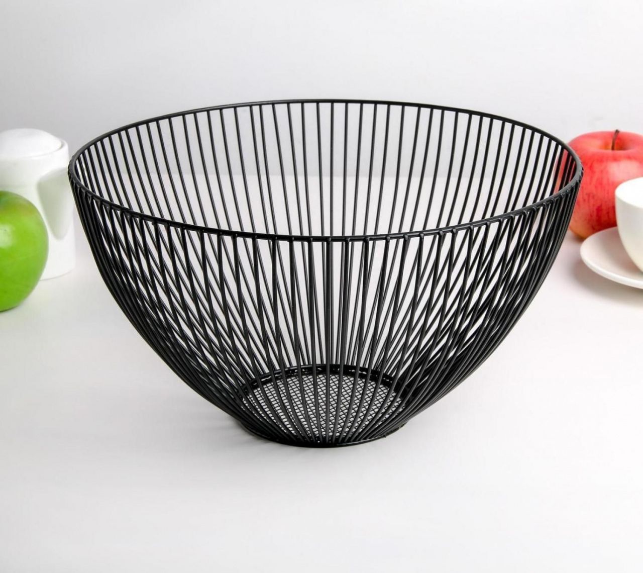 #Ваза для фруктов 25х25х13,5 см, цвет черный    4438992