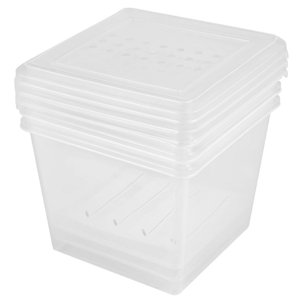 Комплект контейнеров для заморозки Asti квадратных 1,0л х 3шт. бесцветный