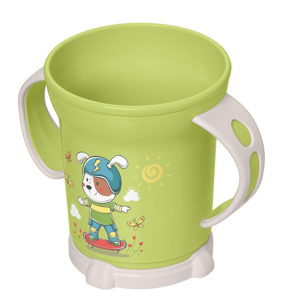 Чашка детская с декором, 270мл (зеленый)