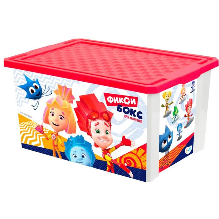 Детский ящик для хранения игрушек ФИКСИКИ, 57 л, красный 77-8371