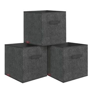 VAL MN-BOX-3L Короба стеллажные, без крышки, 28*28*28 см, набор 3 шт., MONET NIGHT