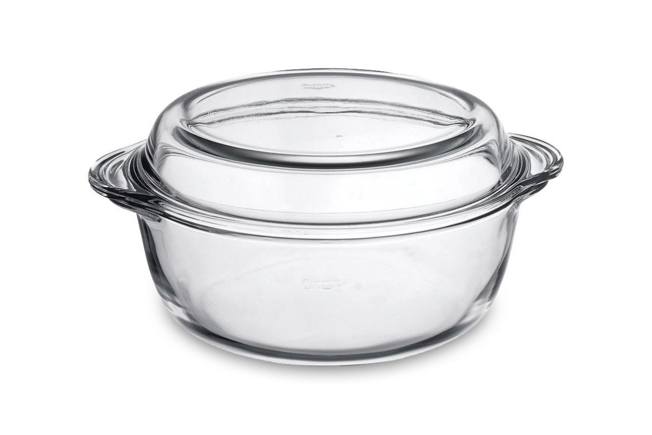 Посуда для СВЧ жаропрочная кастрюля BORCAM с крышкой V=1,5 л