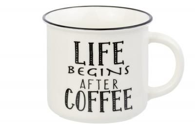 Кружка "LIFE BEGINS AFTER COFFEE" 400...