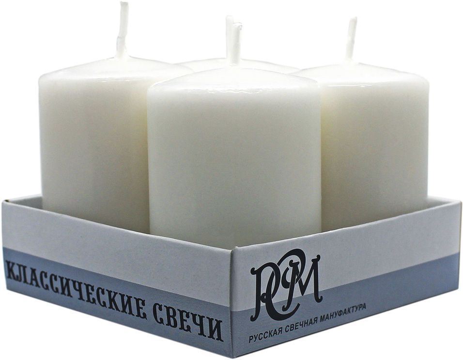 Свечи Классические 4 шт 60*40 белые