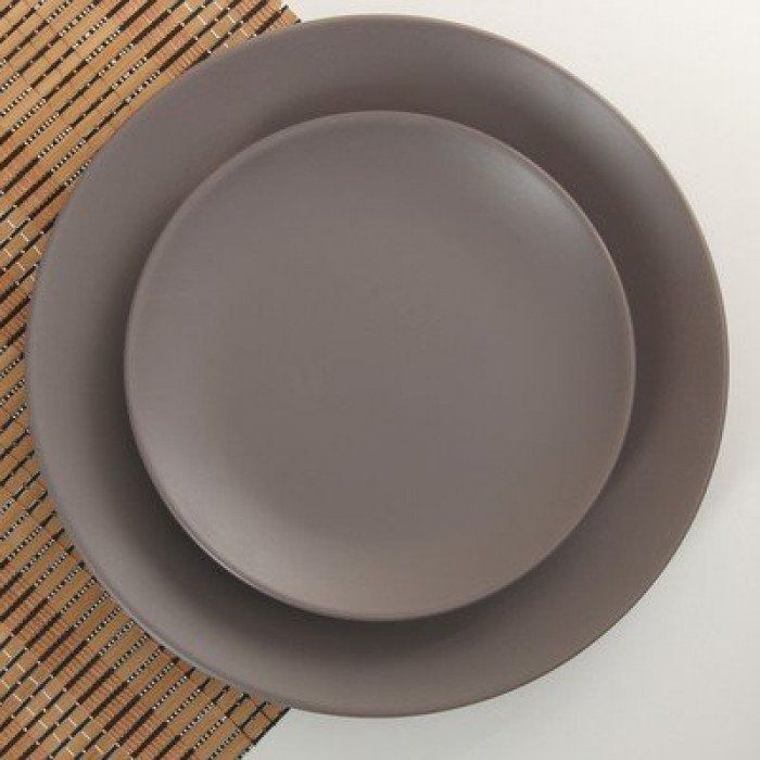 Набор тарелок 18 шт "Пастель" 6 тар 19 см, 6 тар 27 см, 6 суповых 18х5 см, цвет коричневый 2681904   