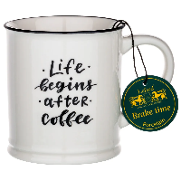 КРУЖКА "BREAK TIME" 300МЛ 407-122 life begins after coffee