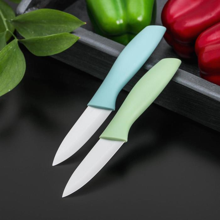 Нож керамический "Мастер" лезвие 8 см, цвета МИКС 833159   