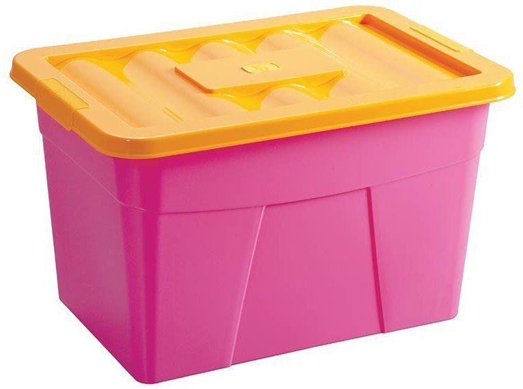 Ящик для игрушек 600x400x360 на колесах розовый...
