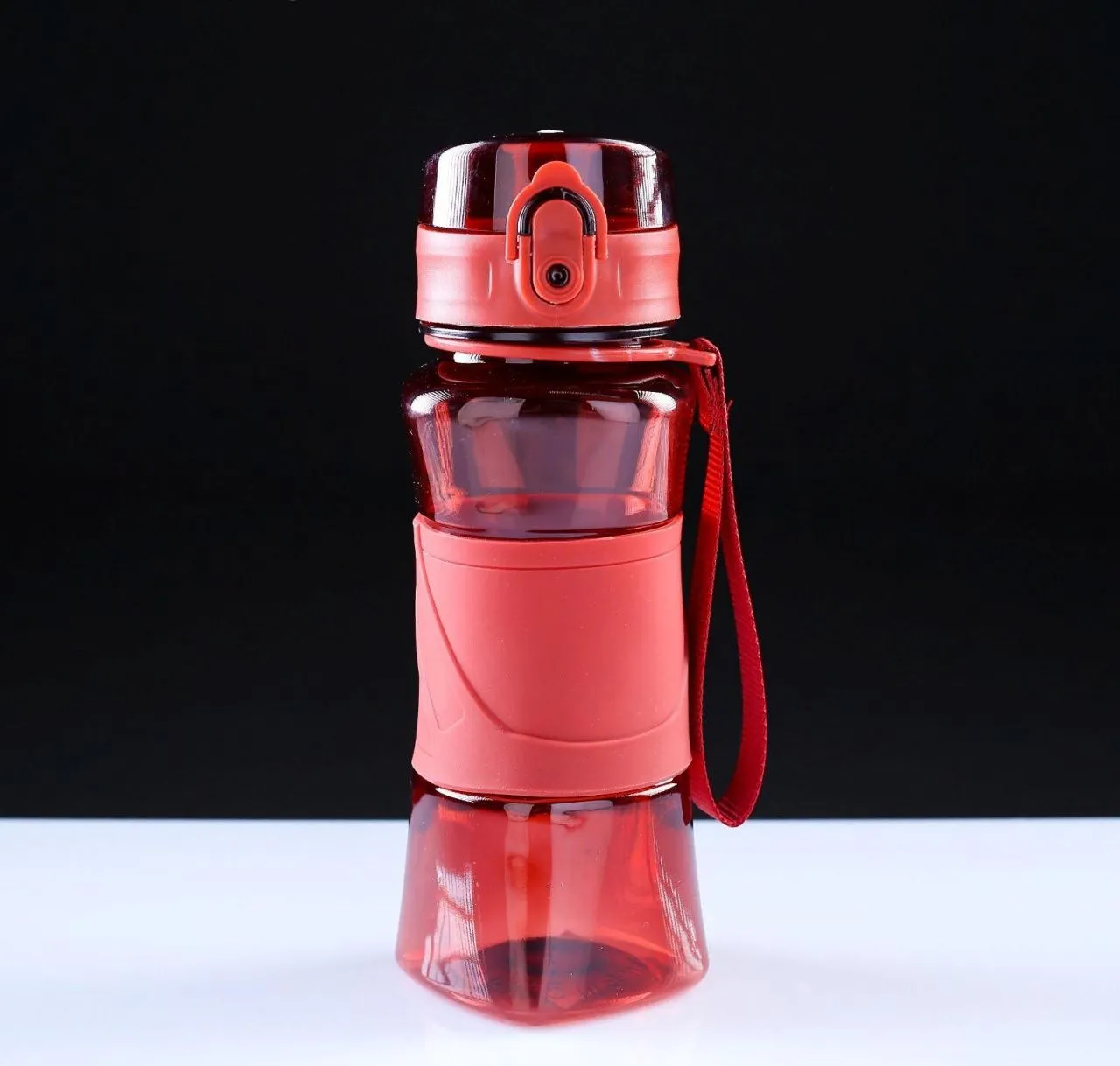 Бутылка для воды 500 мл, с резиновой вставкой, 20х6.5 см, микс 4470070