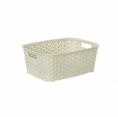 Корзина RATTAN слоновая кость 21.3х29х11см...