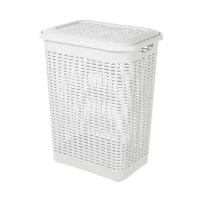 #КОРЗИНА ДЛЯ БЕЛЬЯ 50Л, 420Х310Х560 ММ (белый)...
