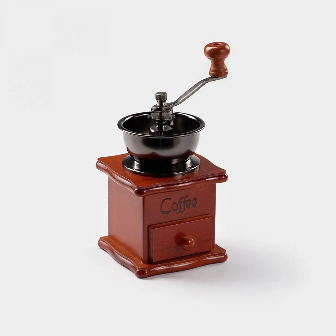 Кофемолка с ручкой "Светлое дерево" 9,5х16 см 148311