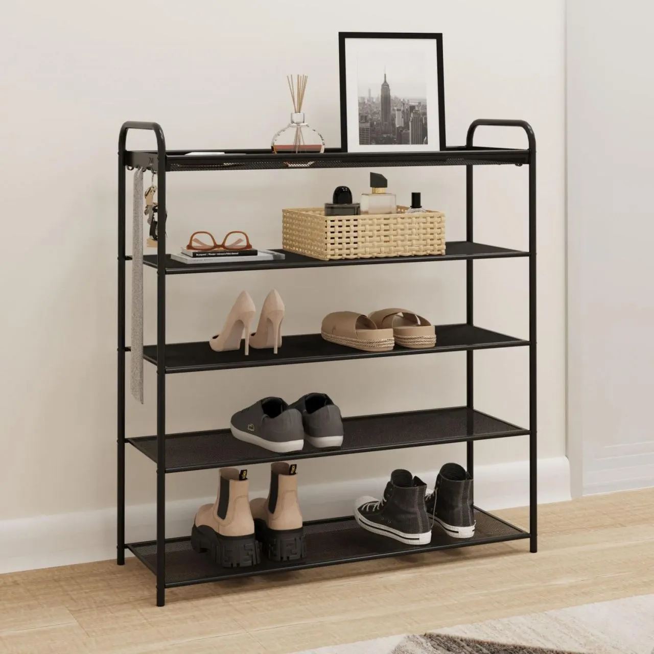 Подставка для обуви "Верона 35" (VERONA 35 shoe rack) (Черный)