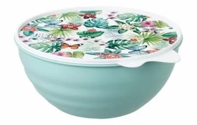 Миска с крышкой с декором wave 2,8л...