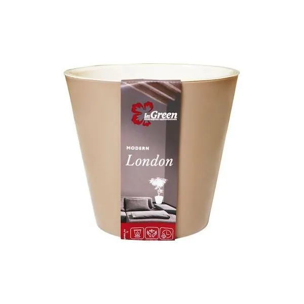 Горшок для цветов London D 160 мм, 1,6 л молочный шоколад
