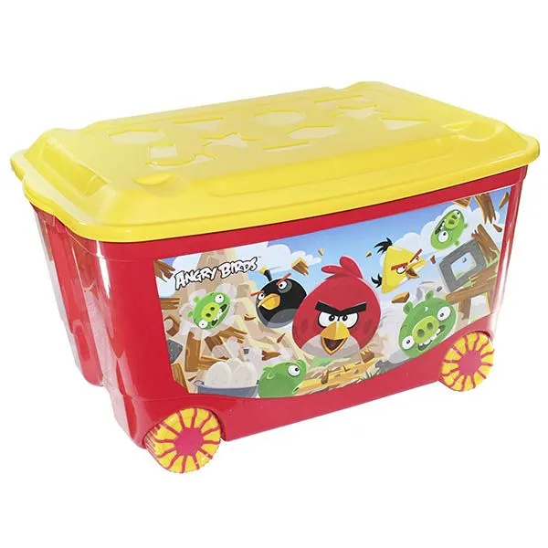 Ящик для игрушек на колесах Angry birds 580*390...