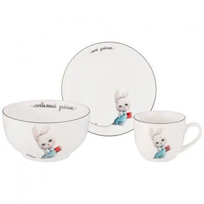 НАБОР ПОСУДЫ LEFARD МОЙ ЗАЙЧИК, 3 ПР.: САЛАТНИК...