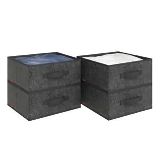 VAL MN-BOX-4F Короба стеллажные, без крышки, 31*31*15 см, набор 4 шт., MONET NIGHT