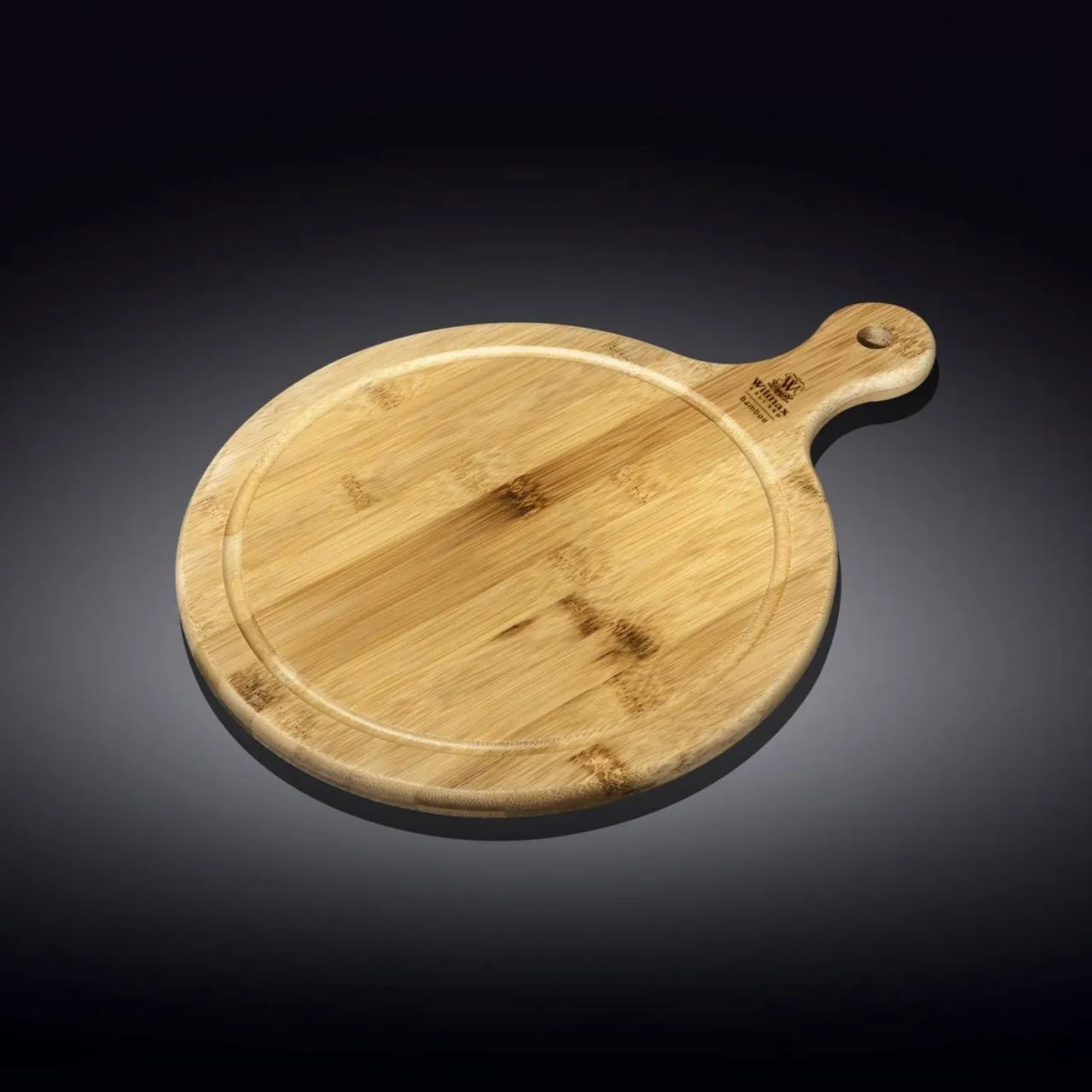 WILMAX bamboo Подставка круглая с ручкой WL-771094/А (17,5*12,5см) 