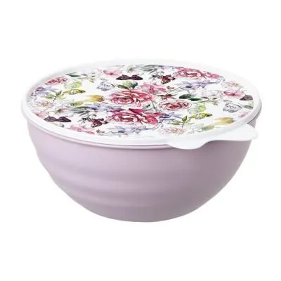 МИСКА С КРЫШКОЙ С ДЕКОРОМ WAVE 2,8Л (сиреневый)...