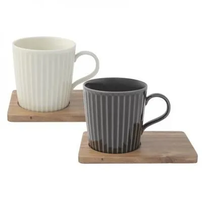 #Набор из 2-х кружек 0.38л (чёрн+св.оливк.) на ...